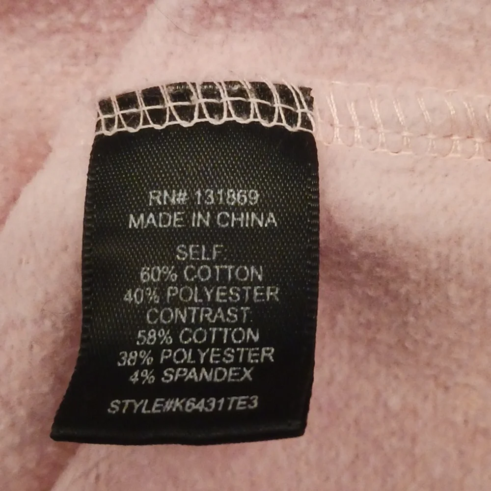 Blush Pink Cropped Hoodie Juniors L Loungewear Athletic Top - Picture 7 of 8